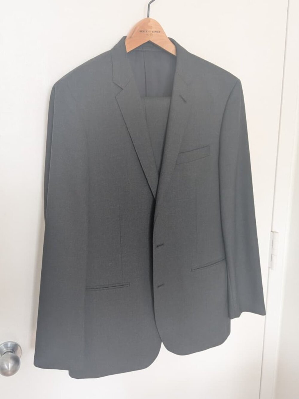 J.Crew Ludlow Suit Heather Charcoal Loro Piana Italian Wool (42R Jacket / 35 W)